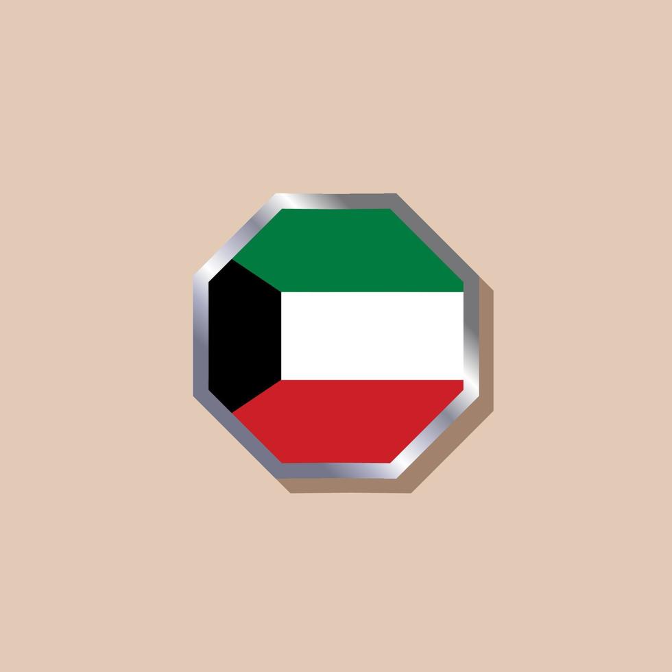 ilustração do modelo de bandeira do kuwait vetor