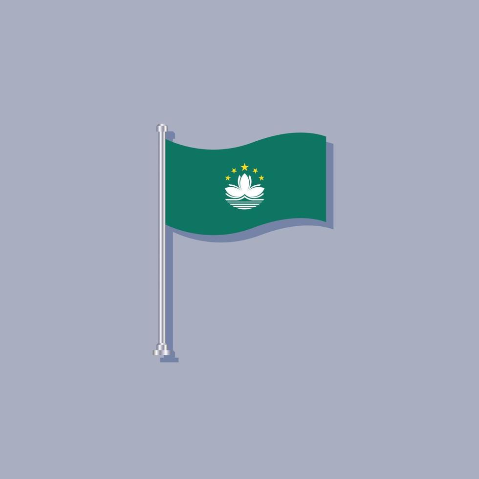 ilustração do modelo de bandeira de macau vetor