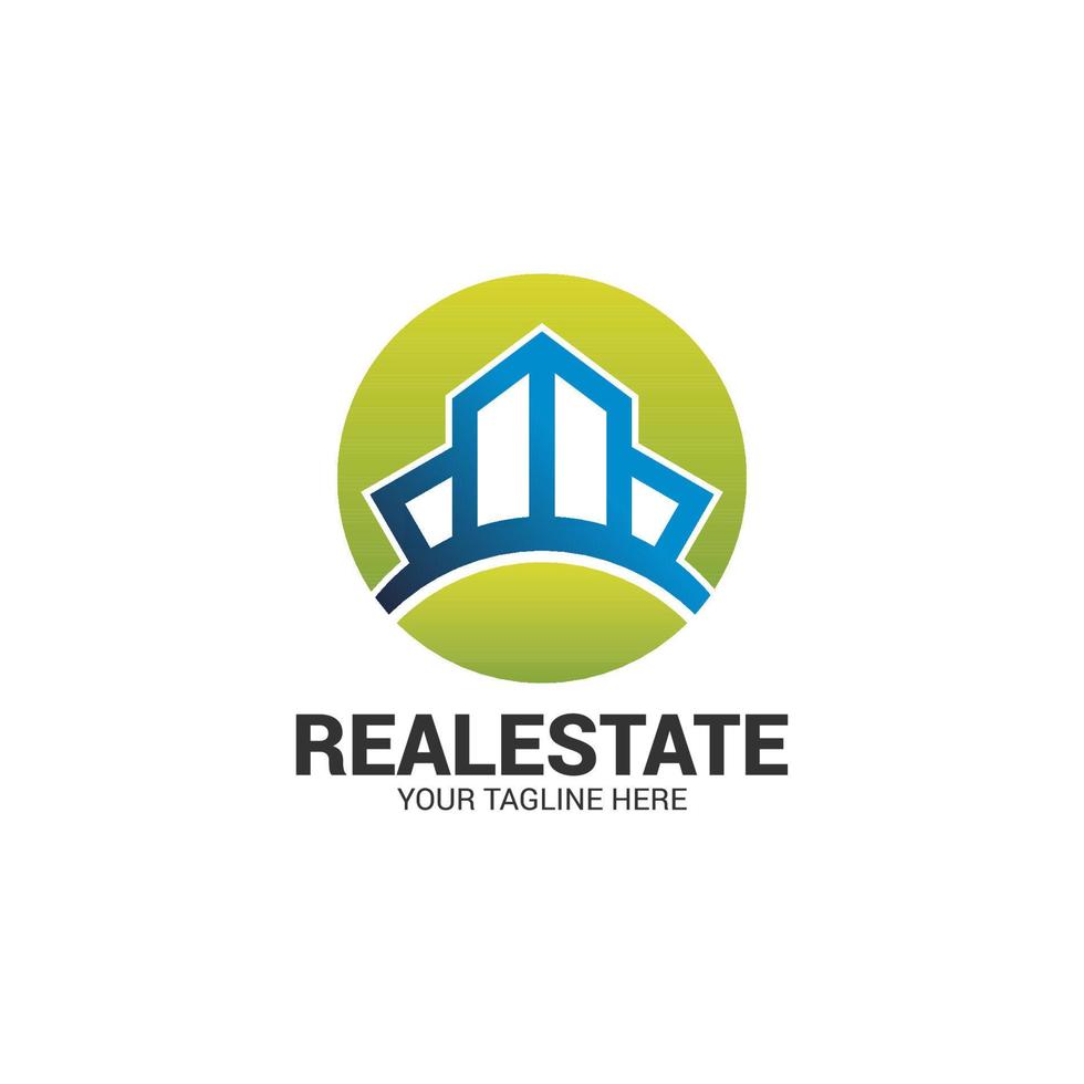 modelo de design de logotipo imobiliário vetor