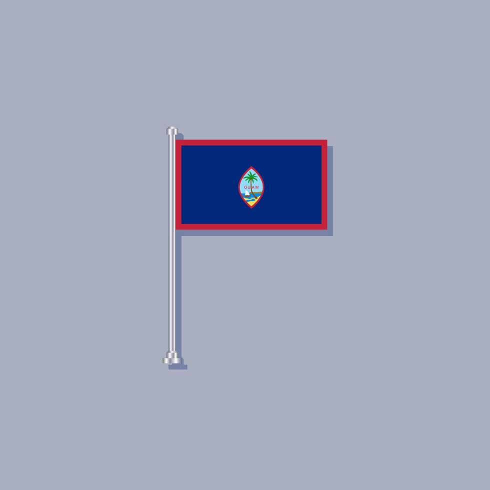 ilustração do modelo de bandeira de guam vetor