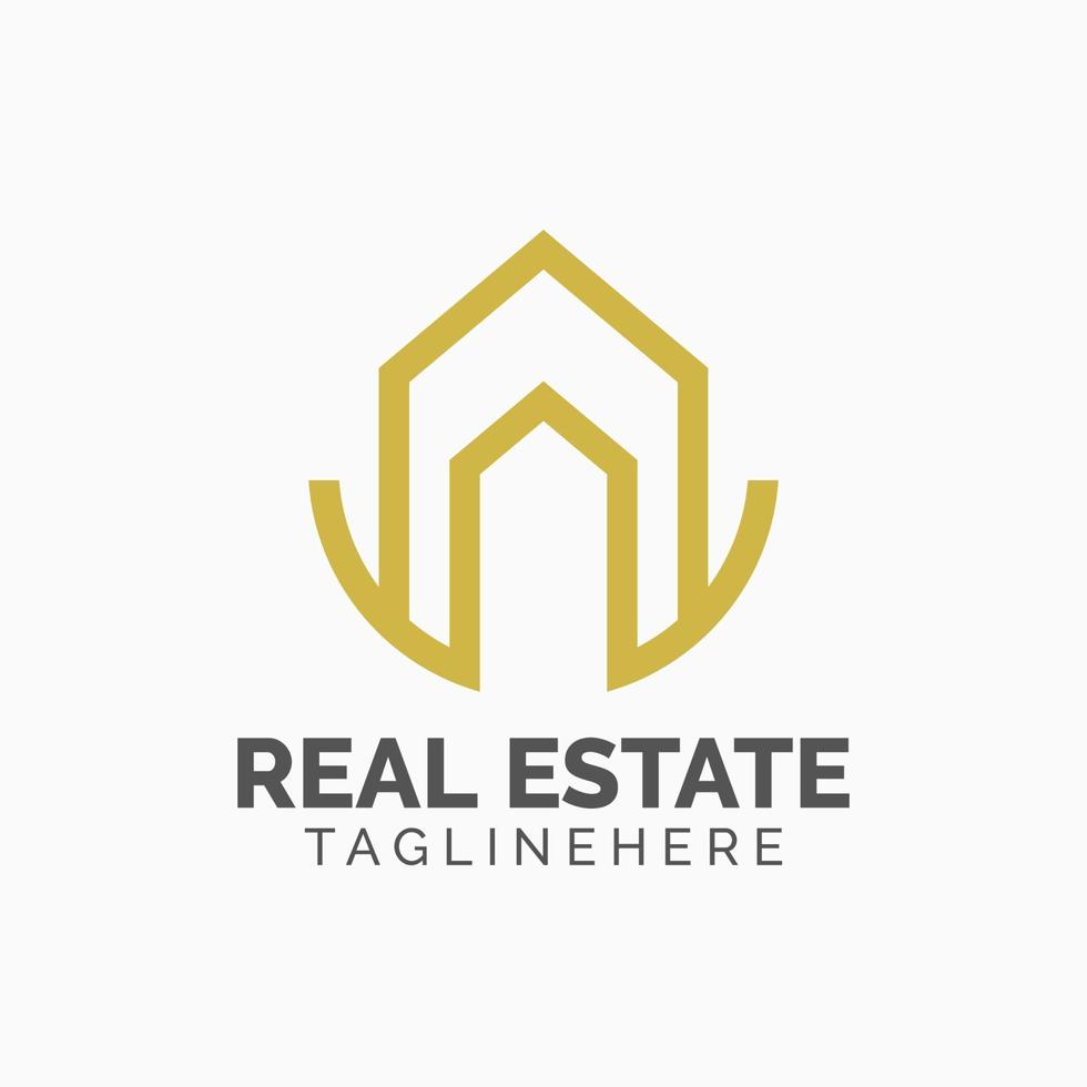 modelo de design de logotipo imobiliário vetor