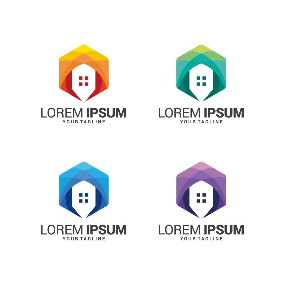 modelo de design de logotipo imobiliário vetor