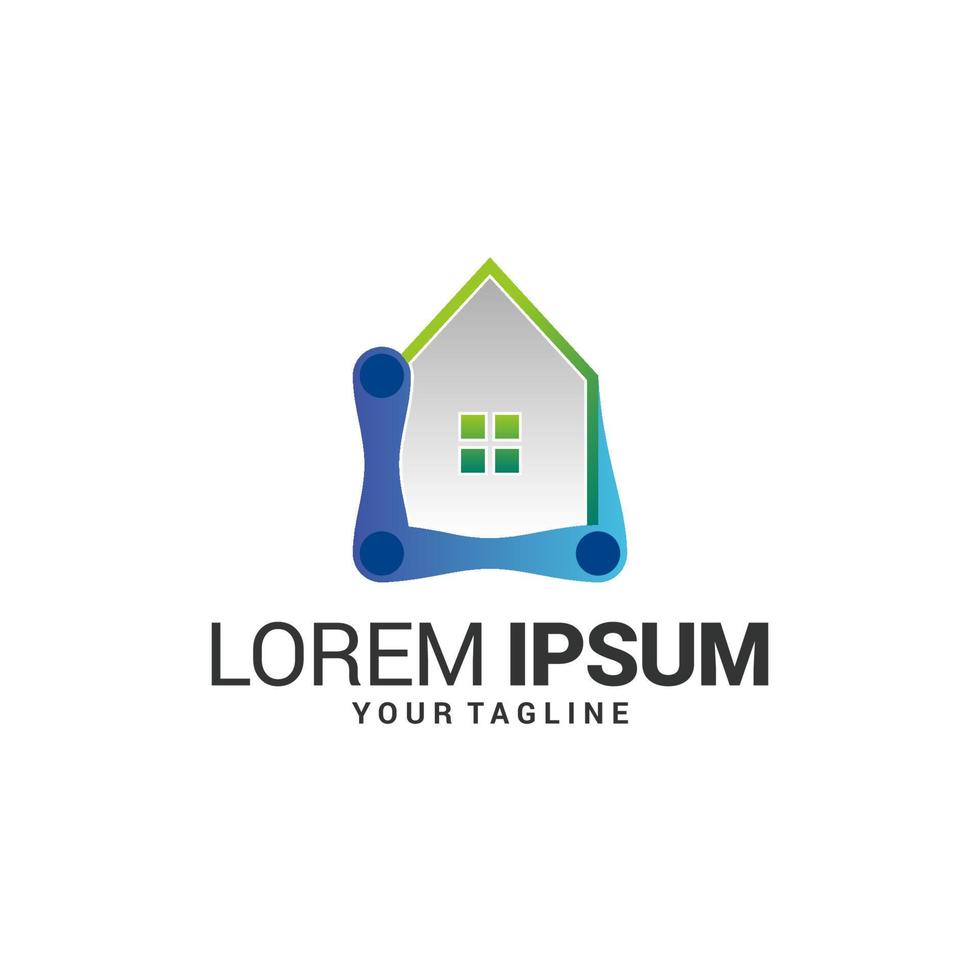 modelo de design de logotipo imobiliário vetor