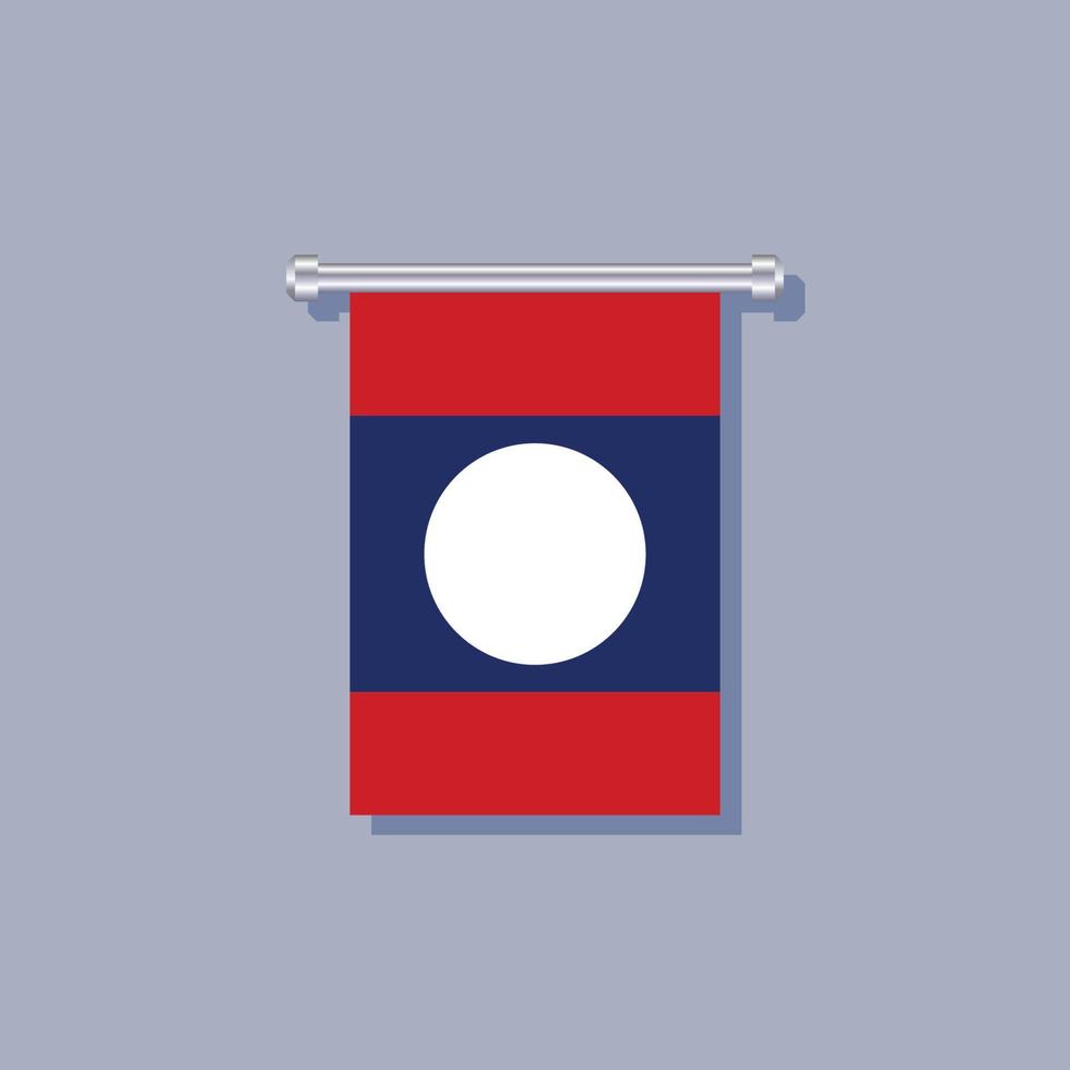 ilustração do modelo de bandeira do laos vetor