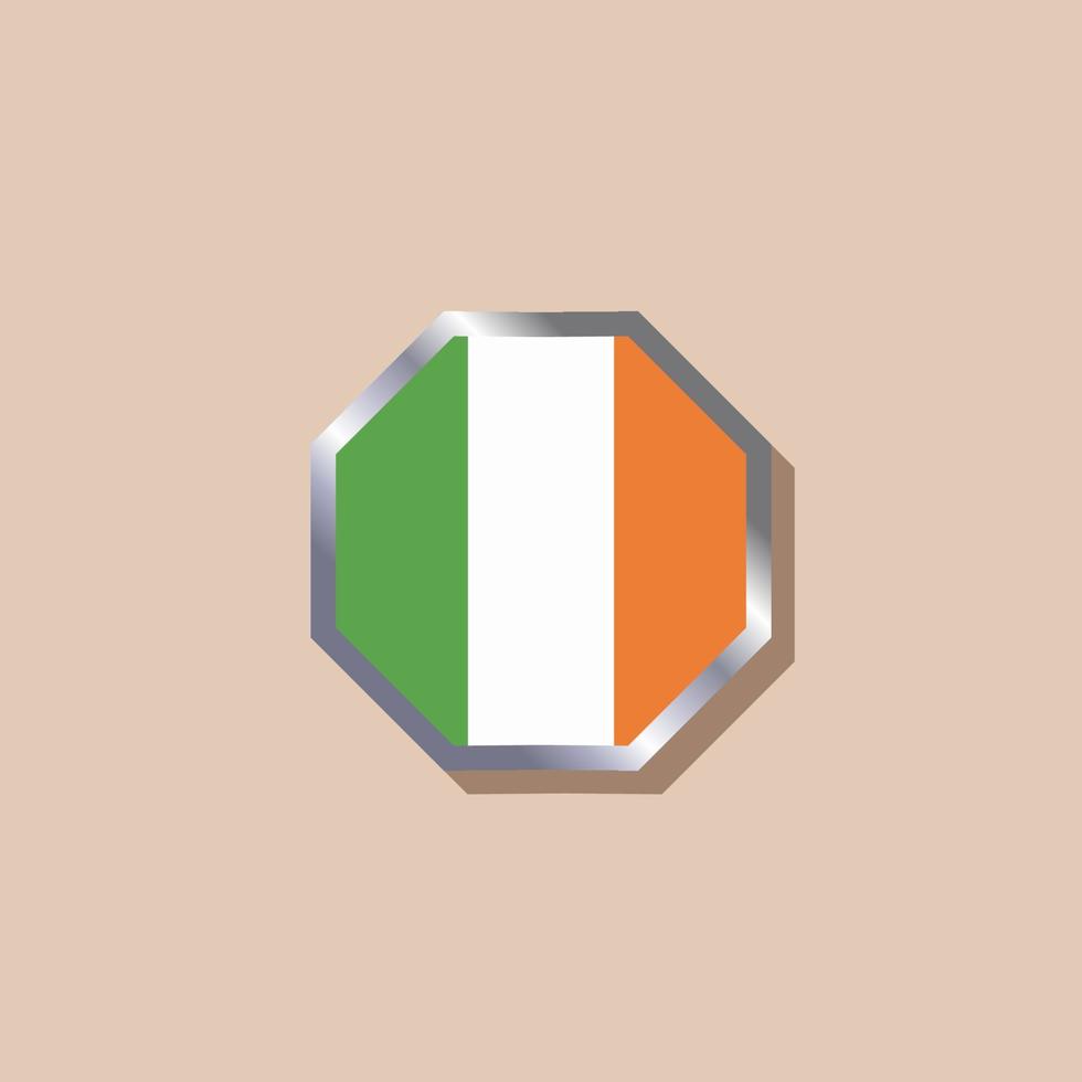 ilustração do modelo de bandeira da irlanda vetor