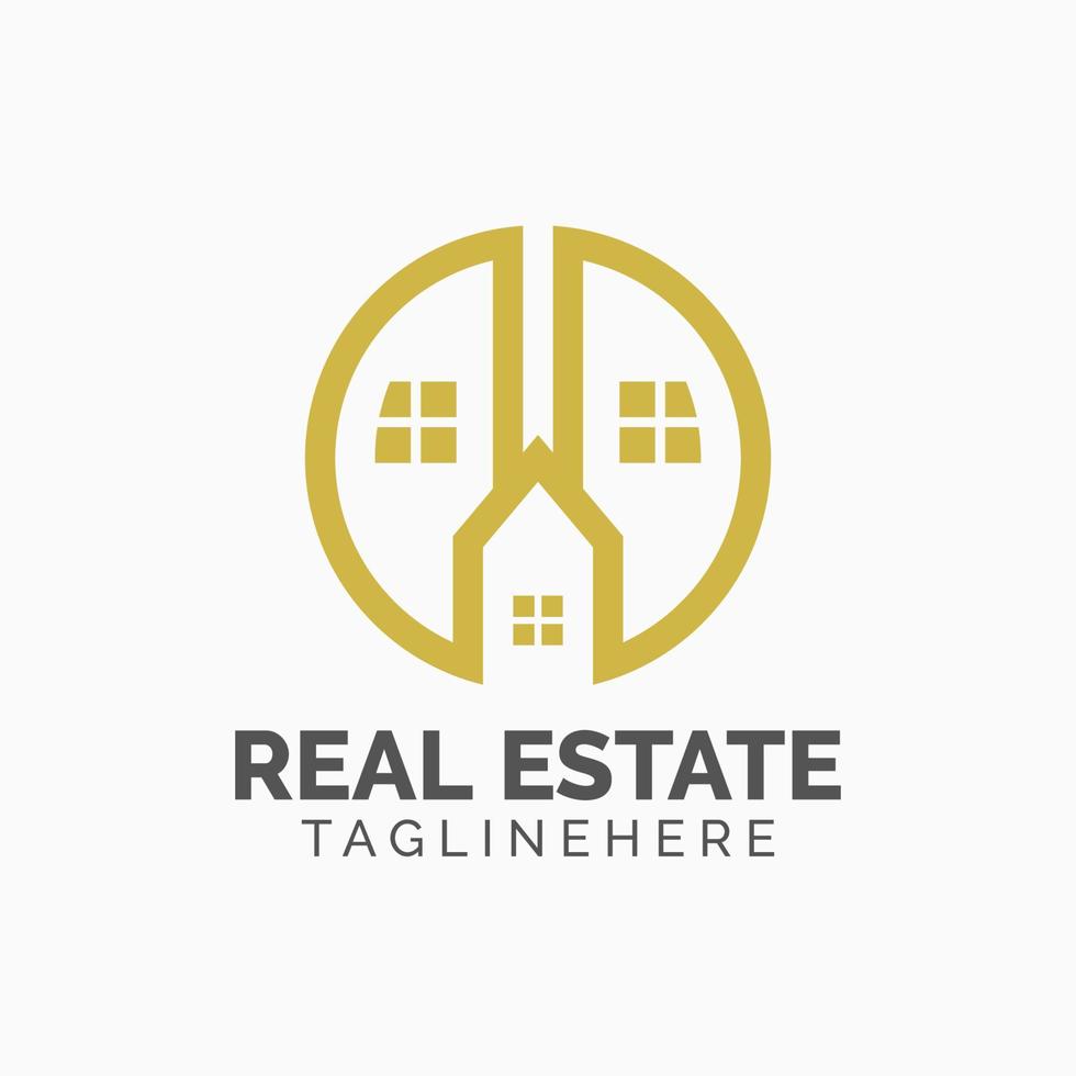 modelo de design de logotipo imobiliário vetor