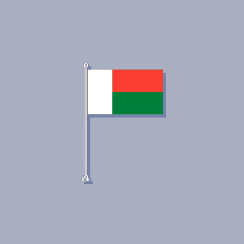 ilustração do modelo de bandeira de madagascar vetor