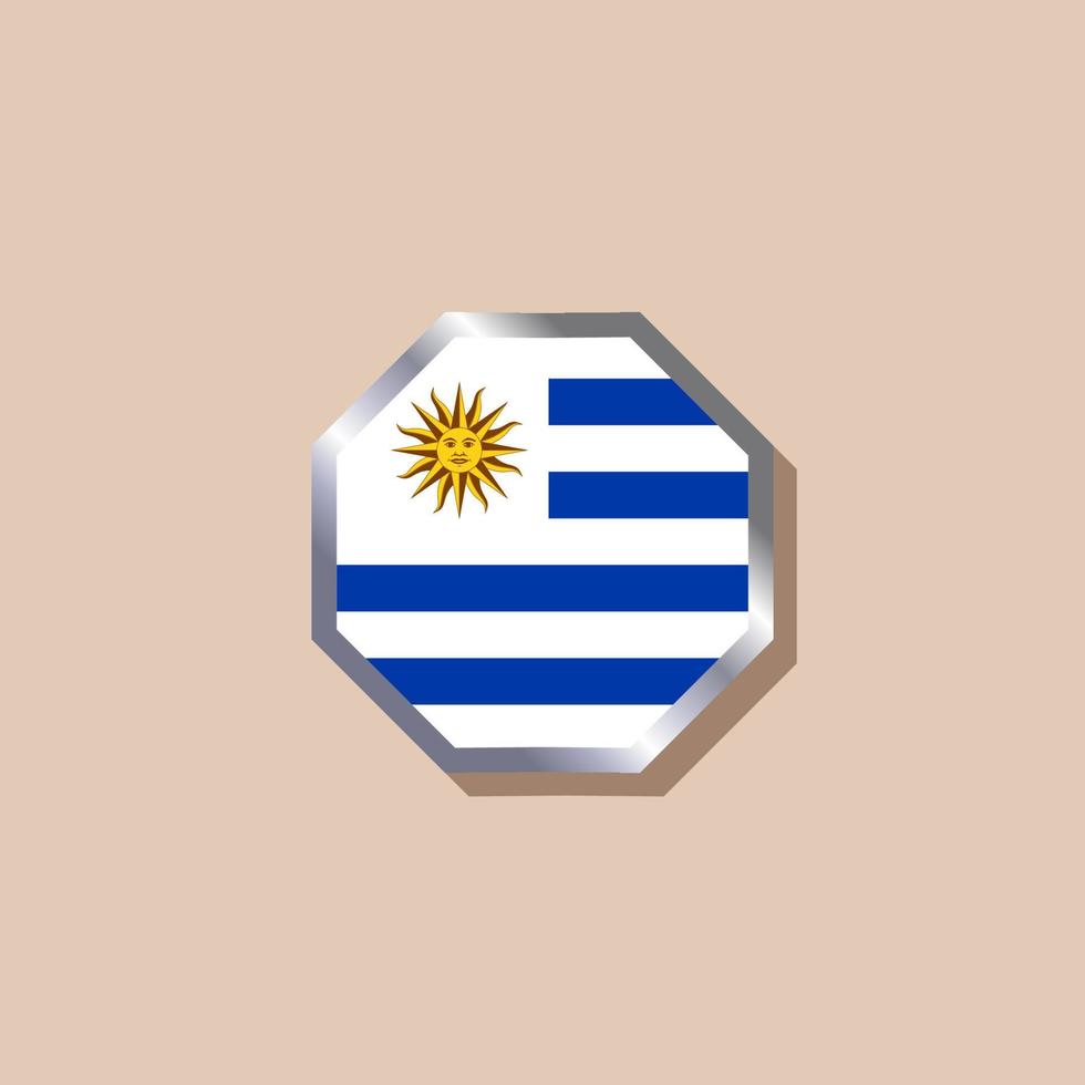 ilustração do modelo de bandeira do uruguai vetor