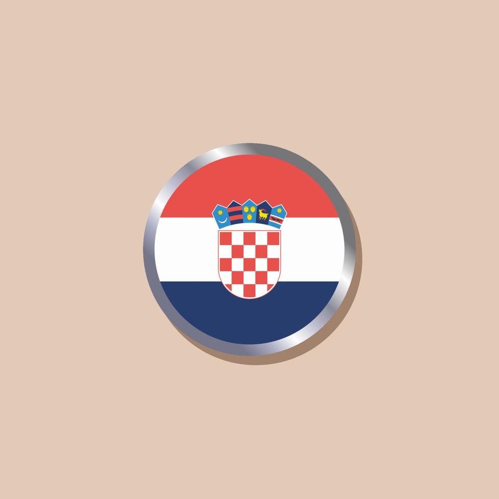 ilustração do modelo de bandeira da croácia vetor