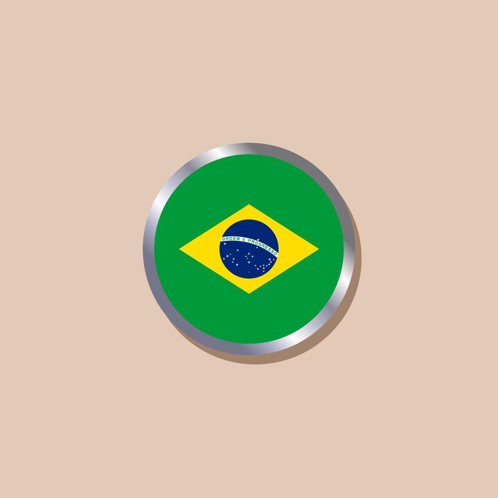 ilustração do modelo de bandeira do brasil vetor