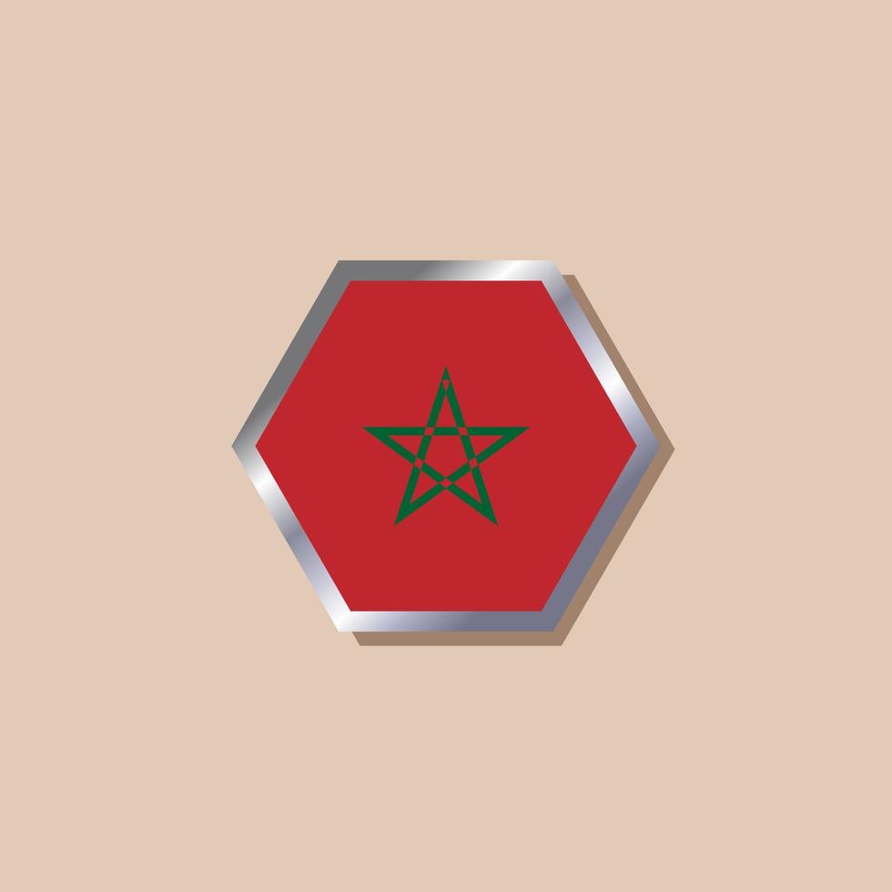 ilustração do modelo de bandeira de Marrocos vetor