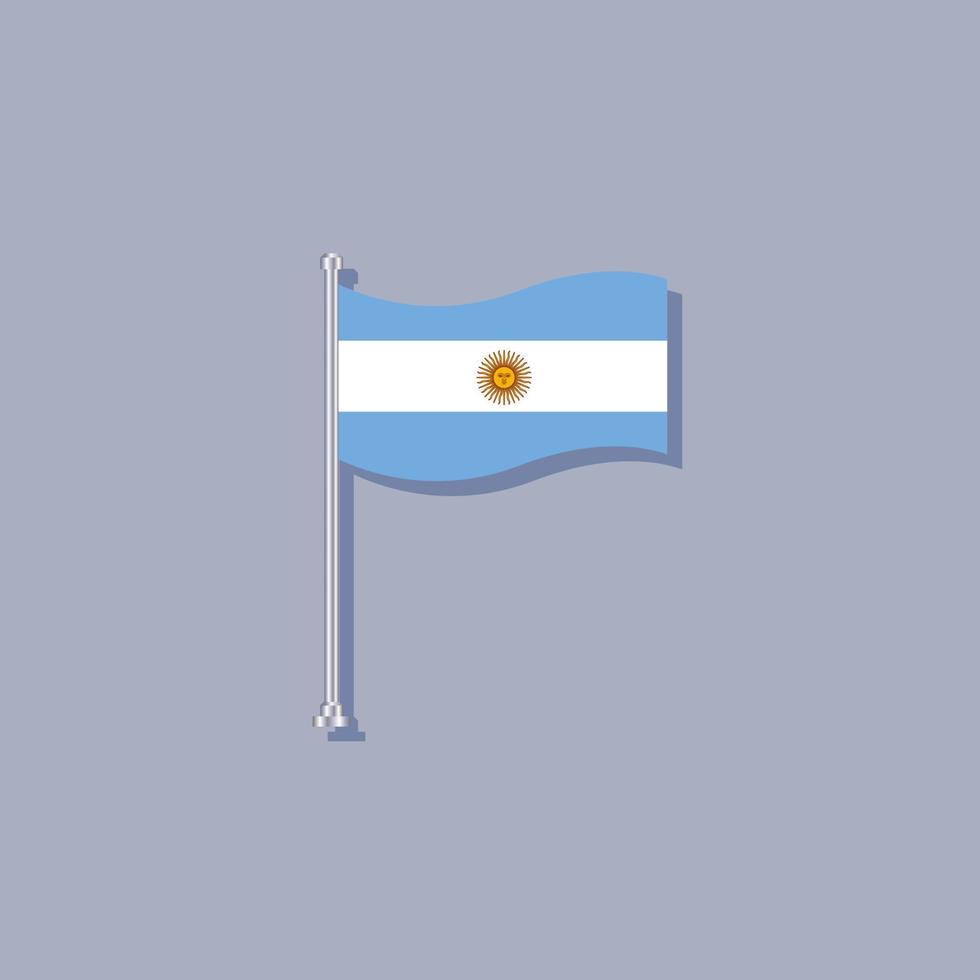 ilustração do modelo de bandeira argentina vetor