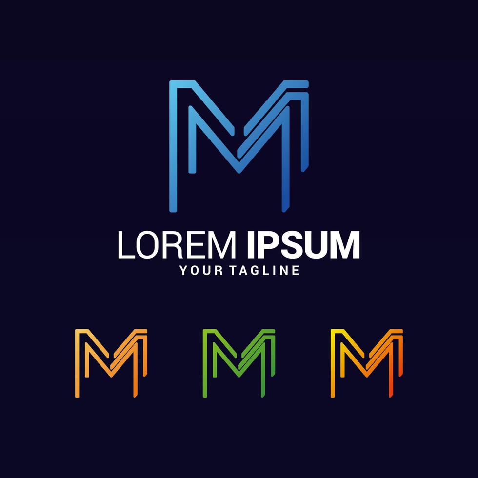 modelo de design de logotipo moderno vetor