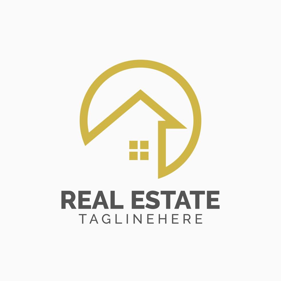 modelo de design de logotipo imobiliário vetor