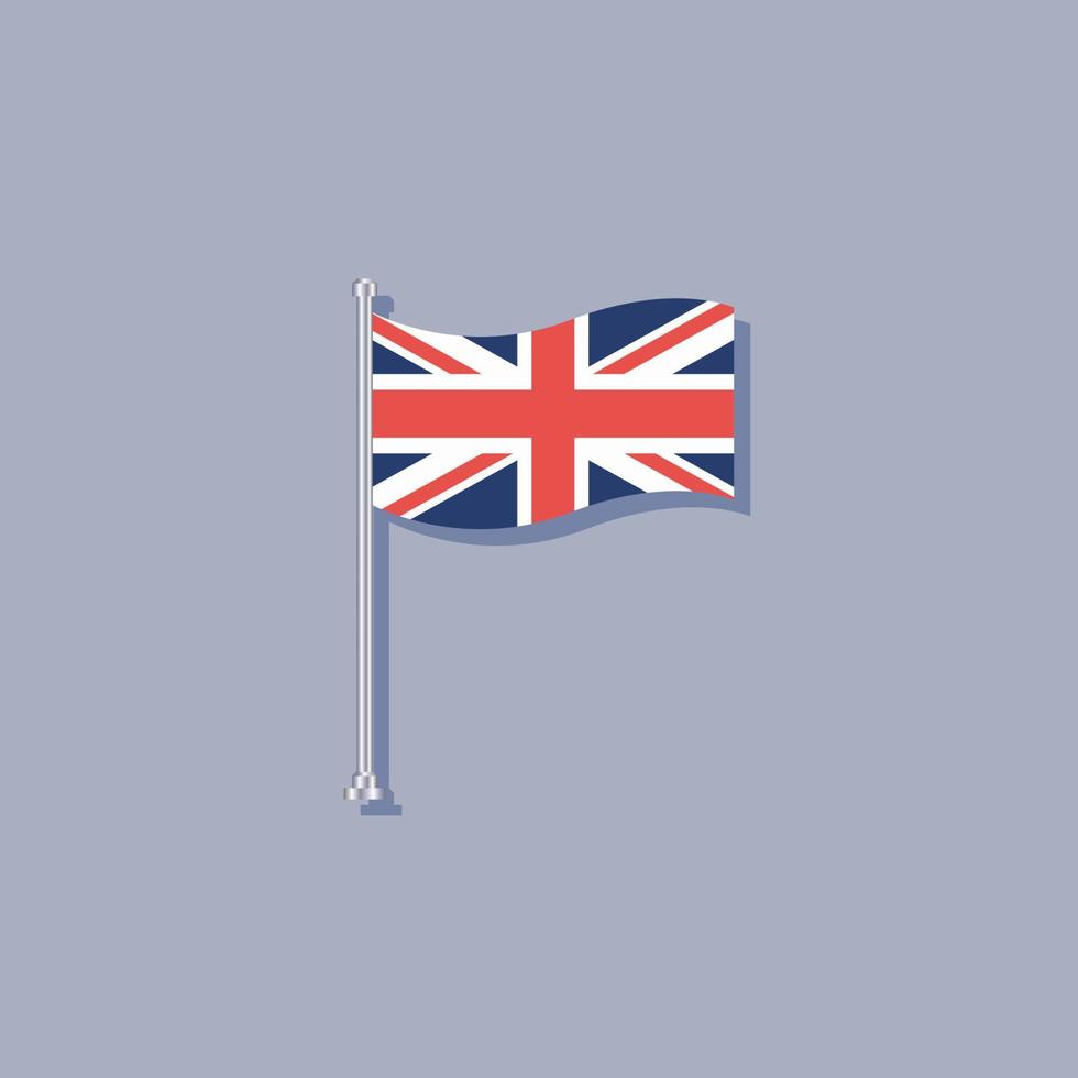 ilustração do modelo de bandeira do reino unido vetor