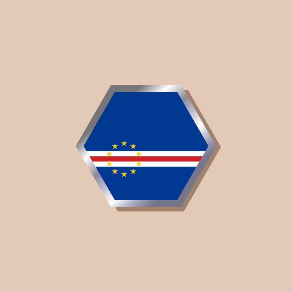 ilustração do modelo de bandeira de cabo verde vetor