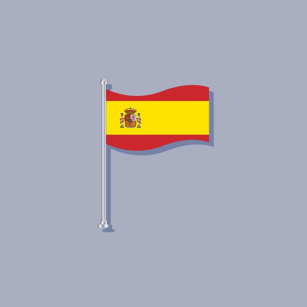 ilustração do modelo de bandeira da espanha vetor