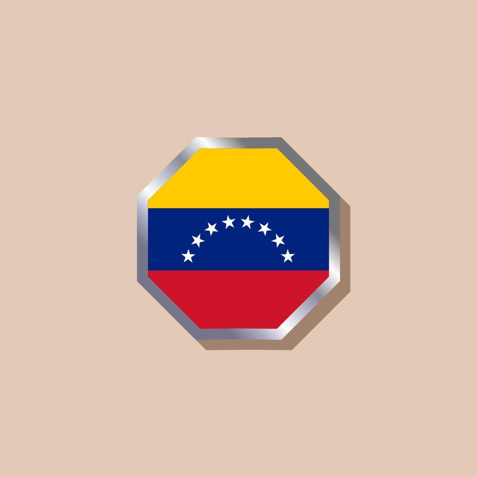 ilustração do modelo de bandeira da venezuela vetor