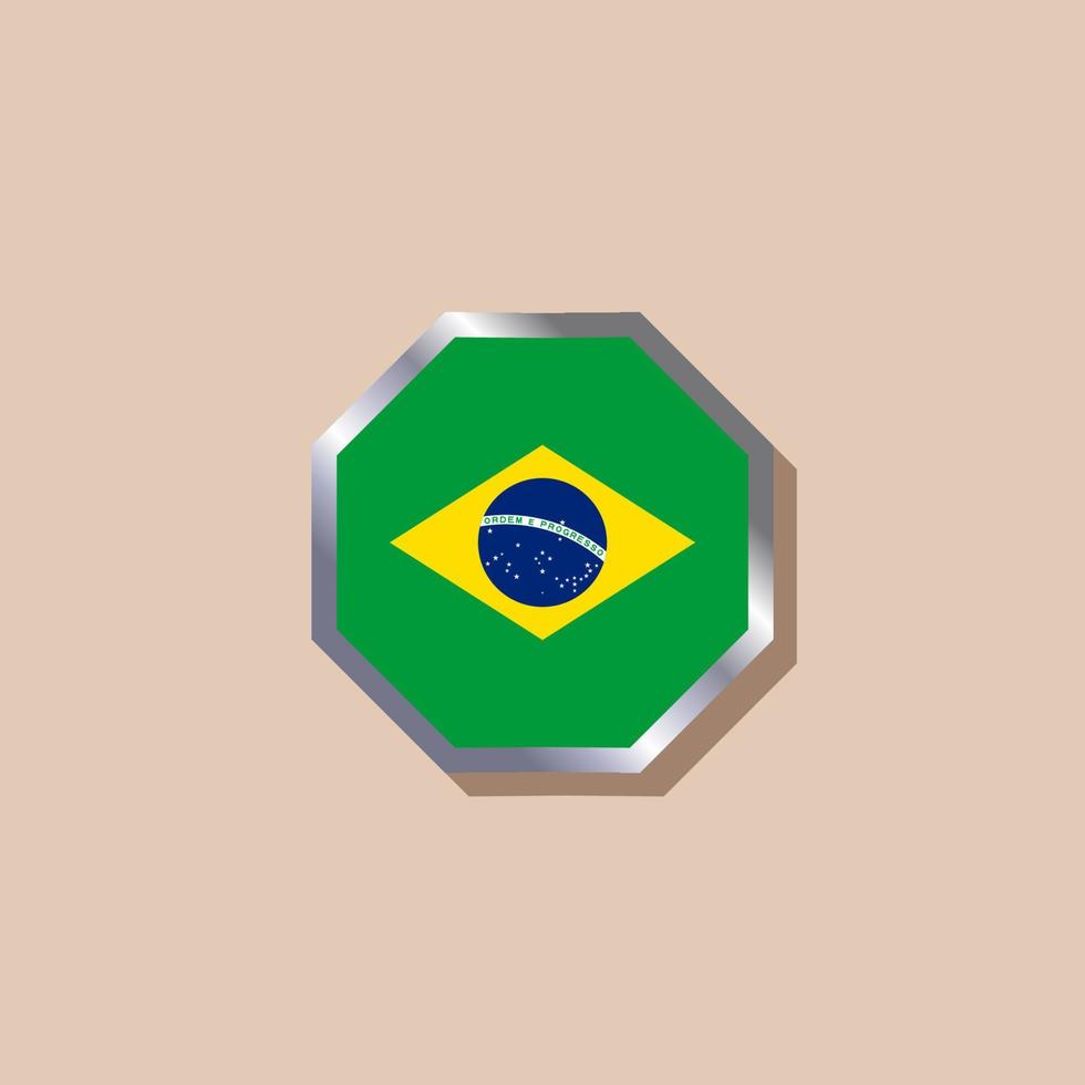 ilustração do modelo de bandeira do brasil vetor