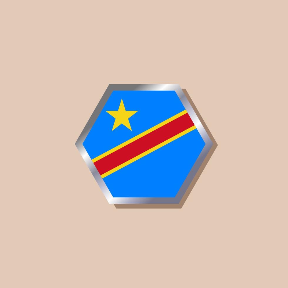 bandeira da república democrática do congo vetor