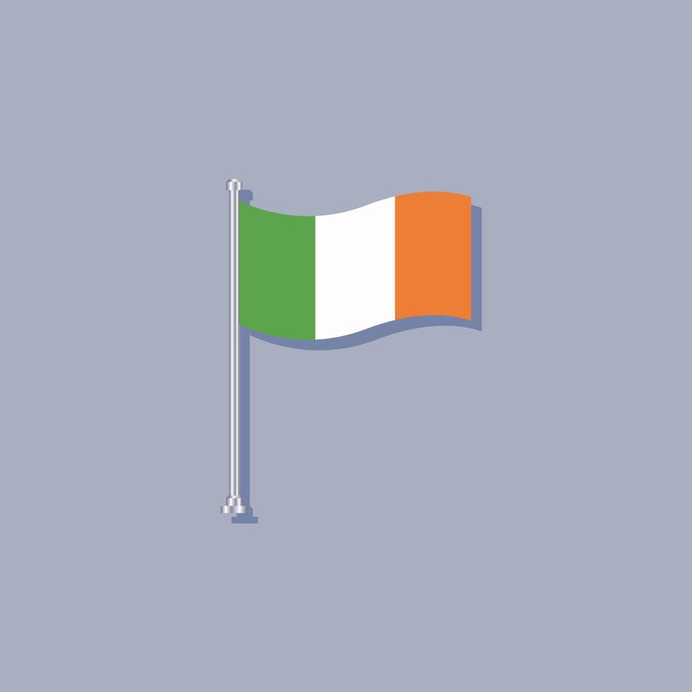 ilustração do modelo de bandeira da irlanda vetor