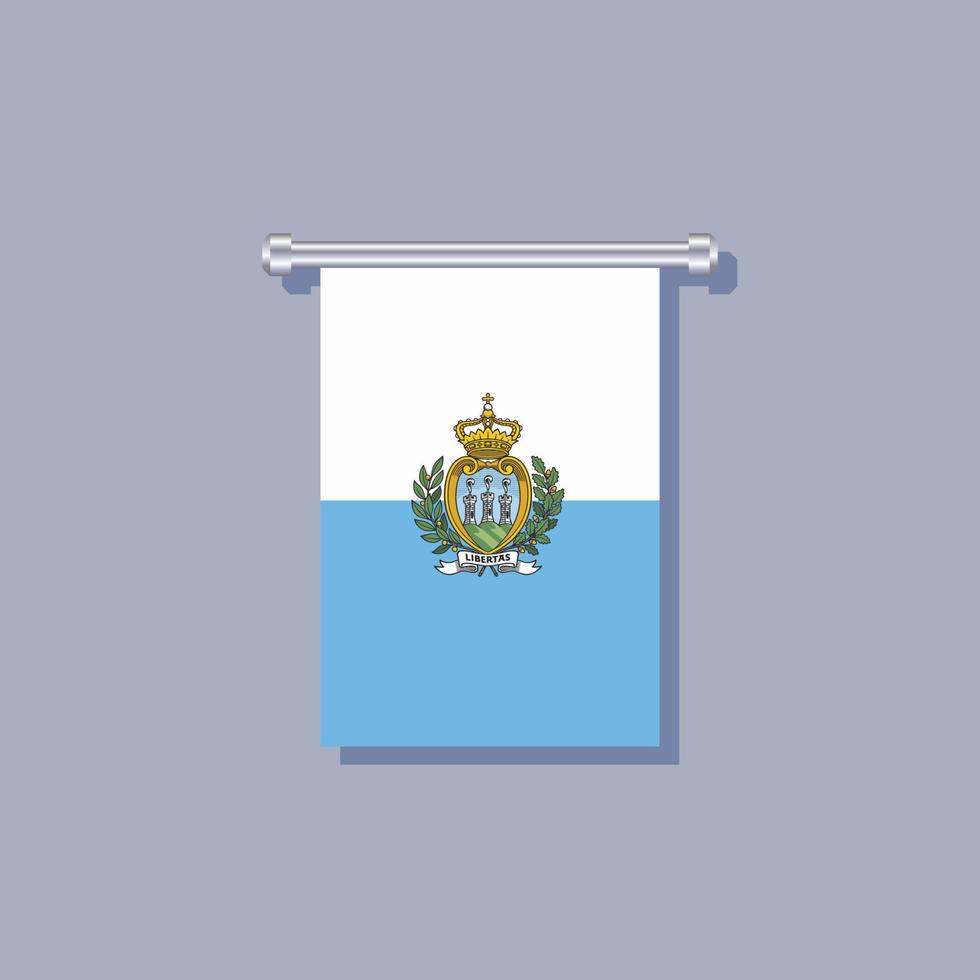 ilustração do modelo de bandeira de san marino vetor