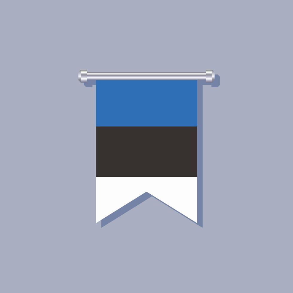 ilustração do modelo de bandeira da estônia vetor