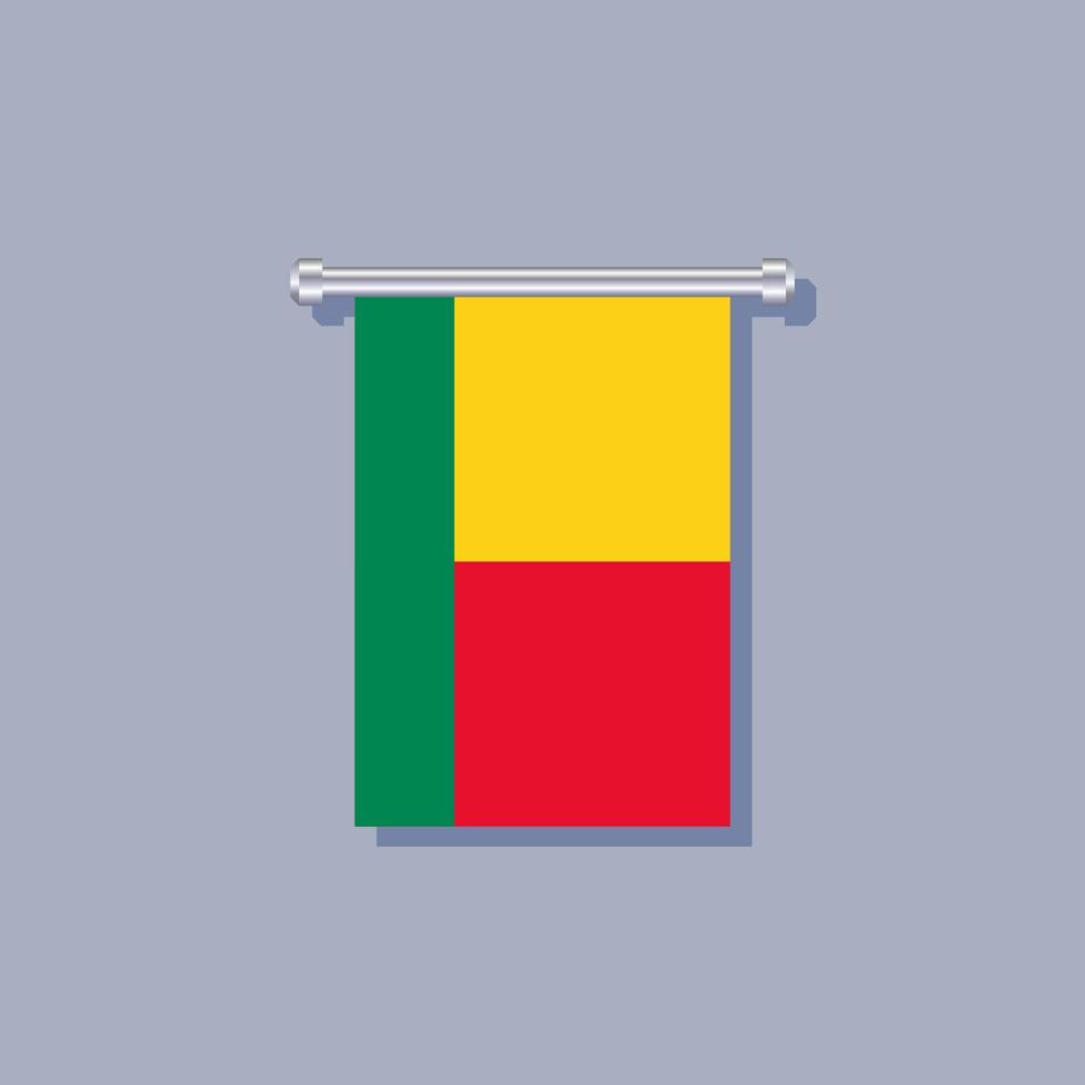ilustração do modelo de bandeira do benin vetor