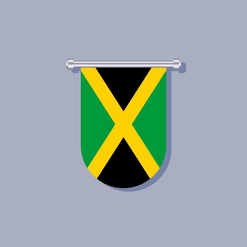 ilustração do modelo de bandeira da jamaica vetor