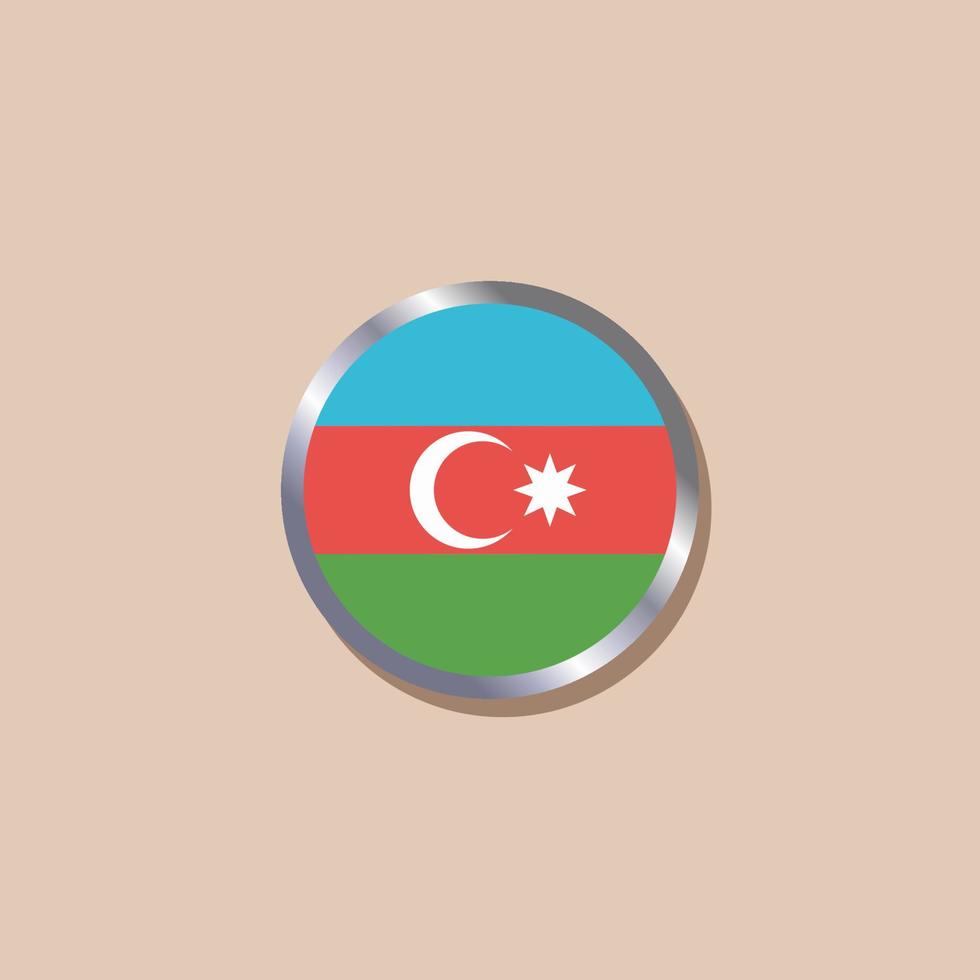 ilustração do modelo de bandeira do azerbaijão vetor