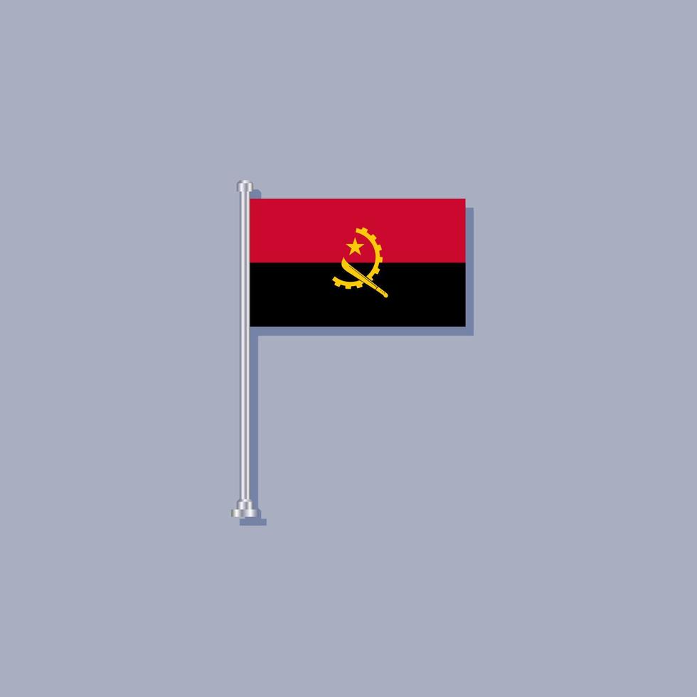 ilustração do modelo de bandeira de angola vetor