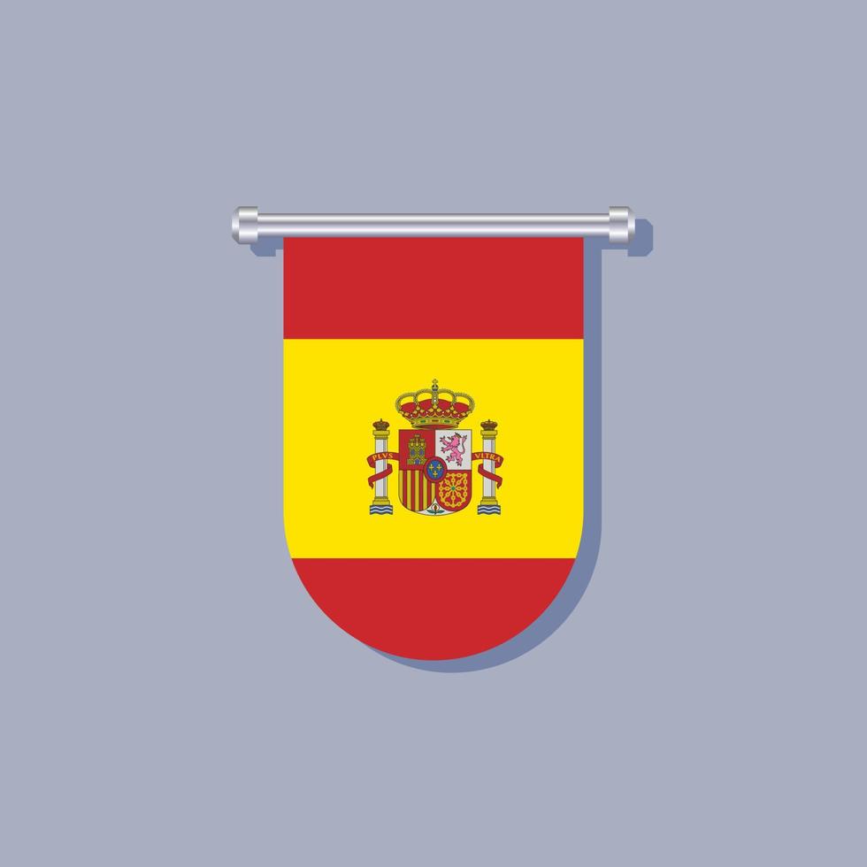 ilustração do modelo de bandeira da espanha vetor