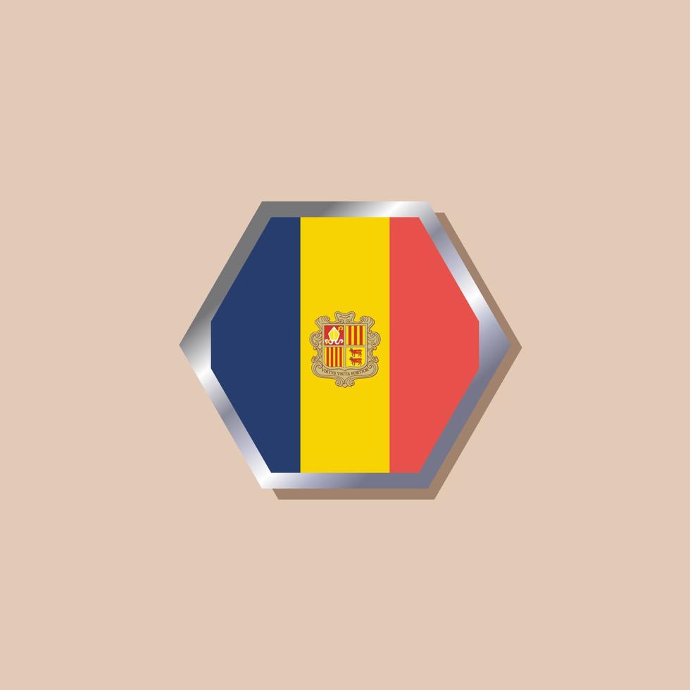 ilustração do modelo de bandeira de andorra vetor