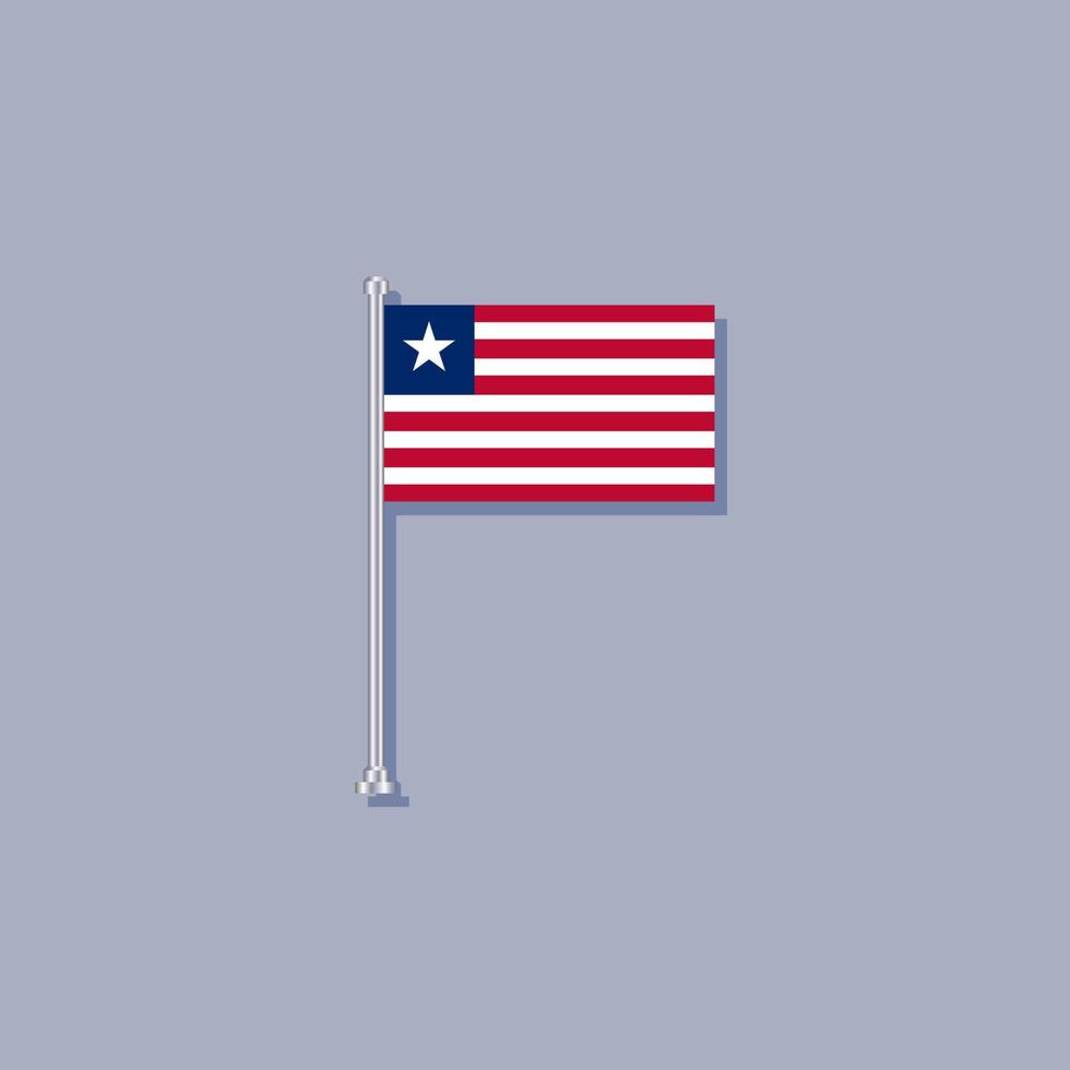 ilustração do modelo de bandeira da libéria vetor
