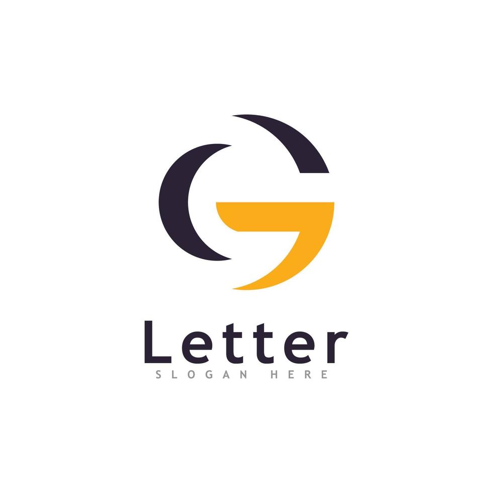 modelo de vetor de logotipo g design de logotipo de iniciais de letra g criativa