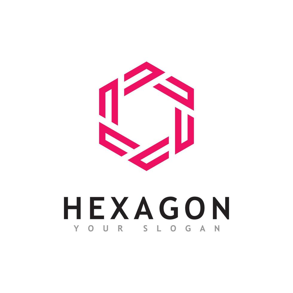 design de vetor de logotipo hexágono criativo