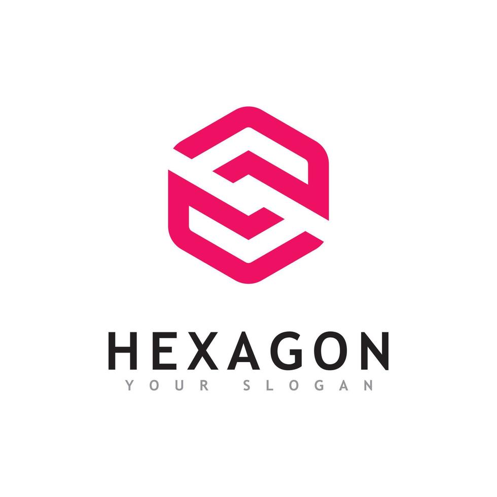 design de vetor de logotipo hexágono criativo