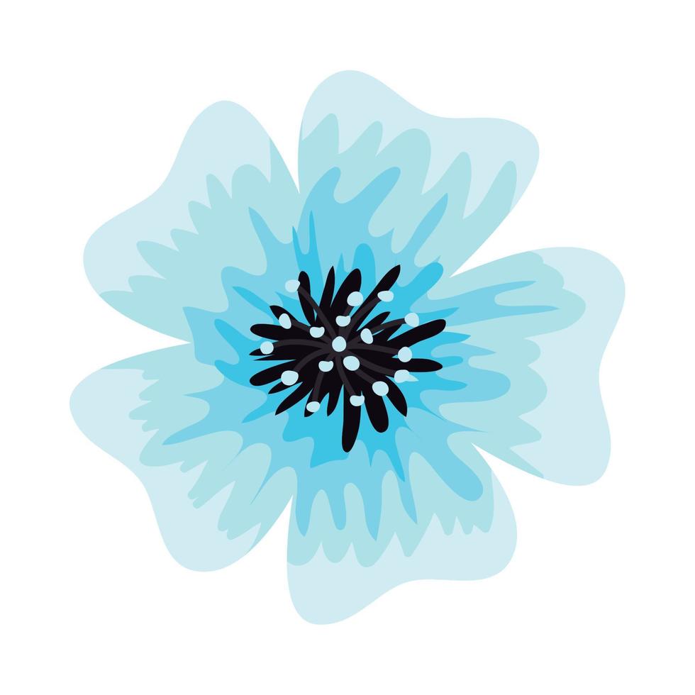 primavera flor azul vetor