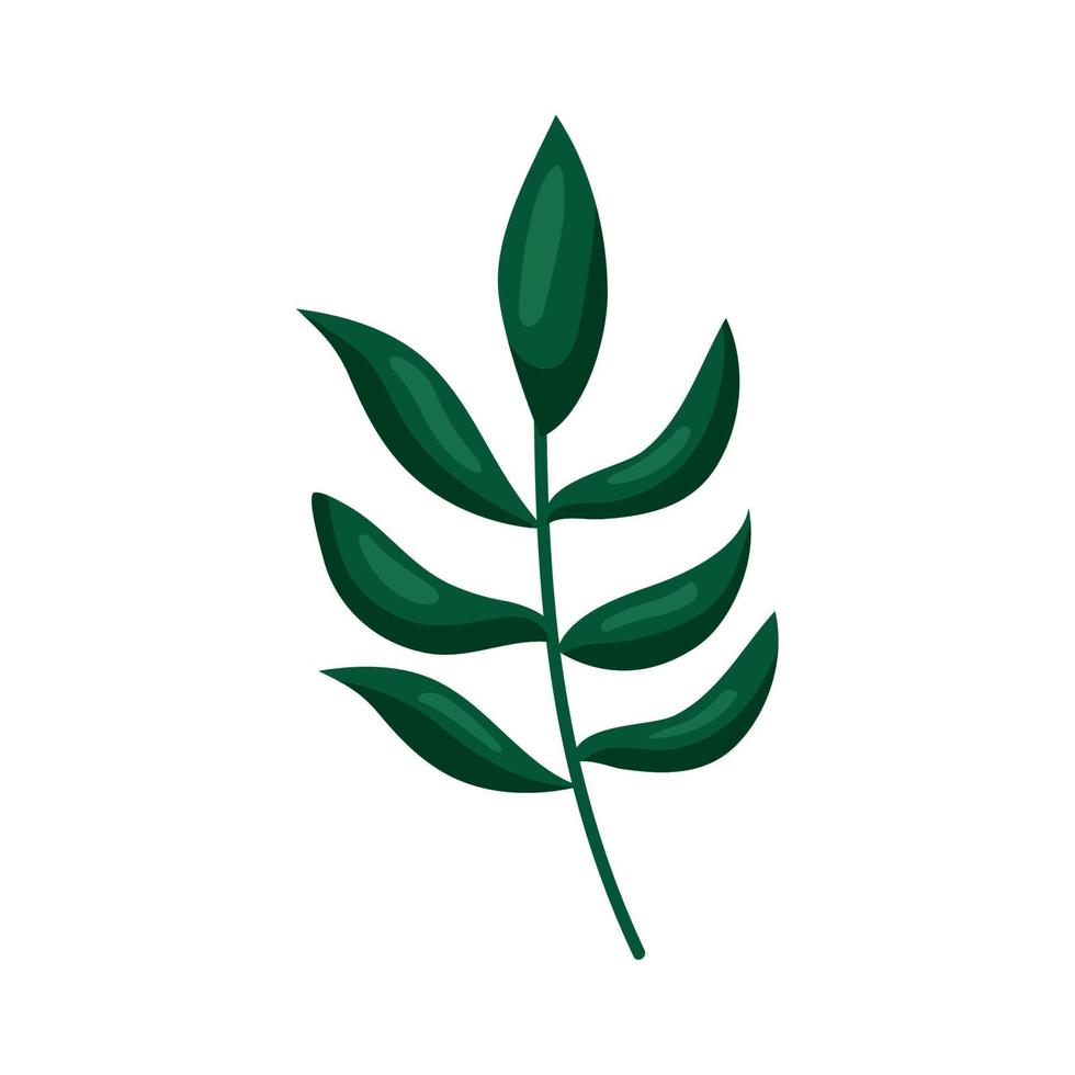 planta ramo verde vetor