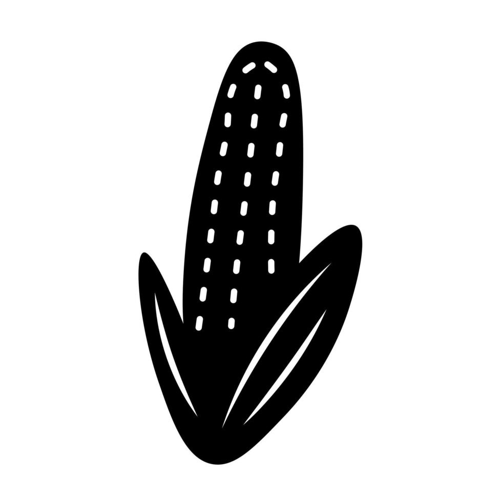 ícone de milho em estilo doodle vetor