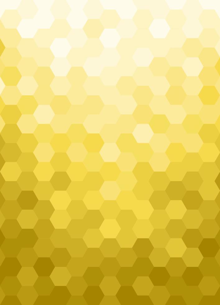 padrão de fundo de mosaico forma hexágono gradiente amarelo vetor