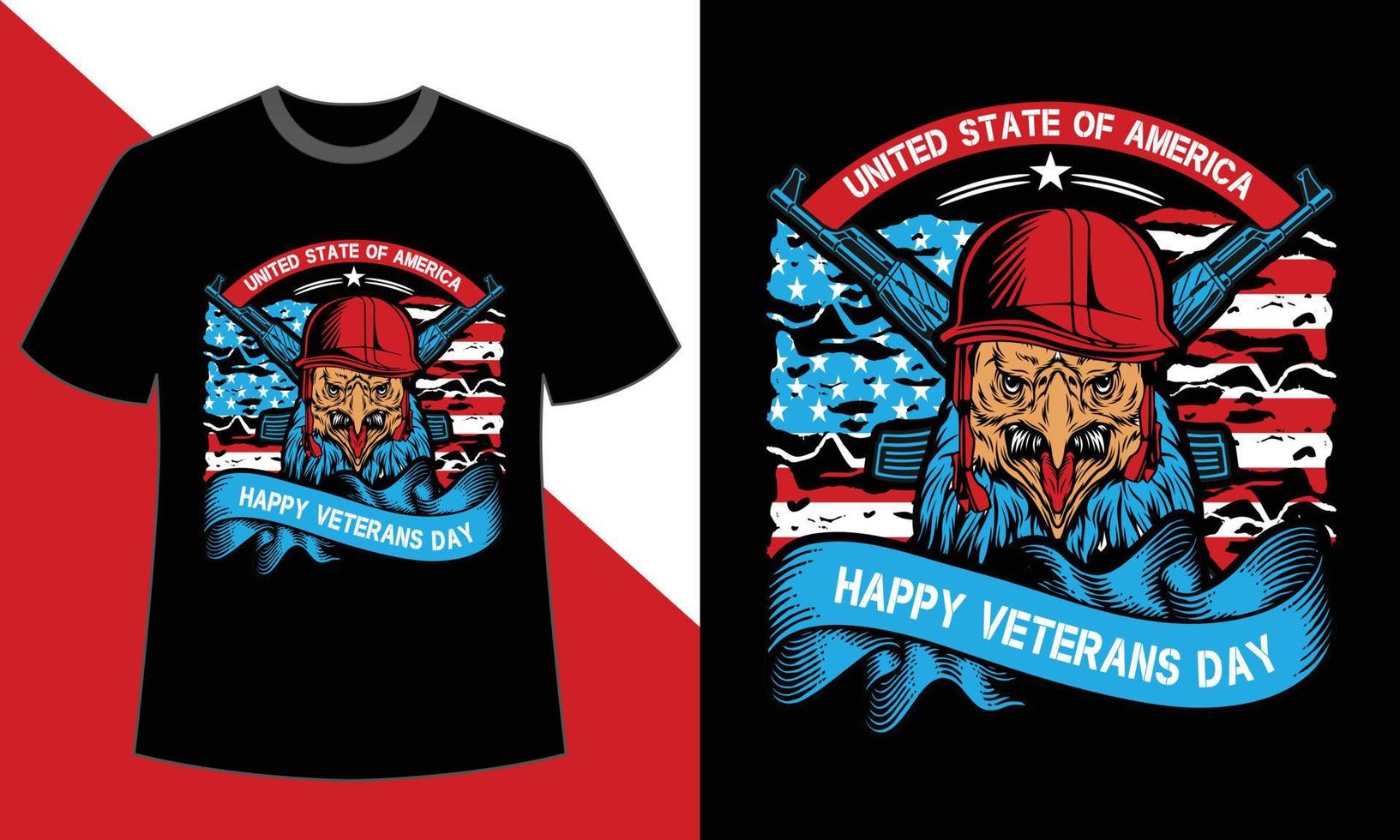 design de camiseta do dia dos veteranos vetor