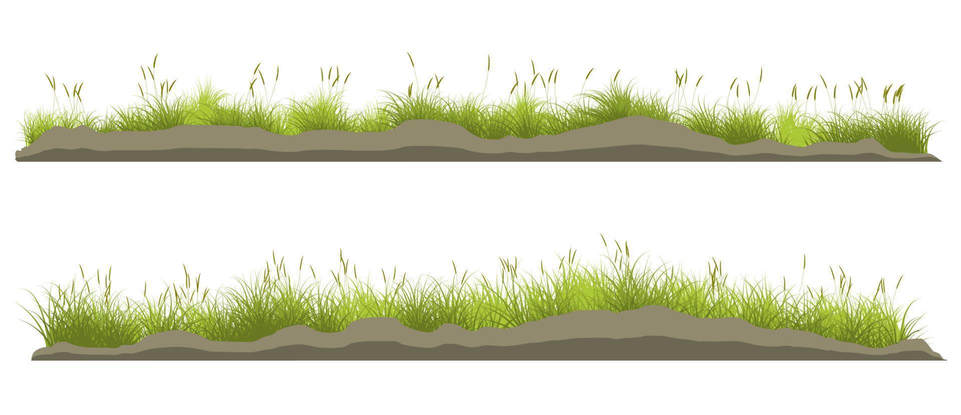 paisagem de grama. grama de prado. gramado vetor