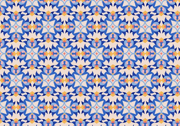 Padrão de azulejo floral vetor