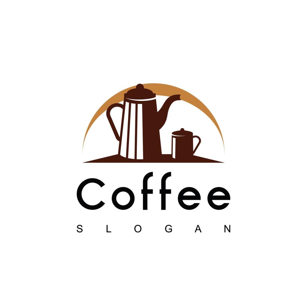 modelo de design de logotipo de café vetor