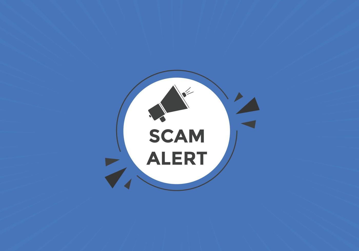 botão de texto de alerta de fraude. balão de fala. banner web colorido de alerta de fraude. ilustração vetorial vetor