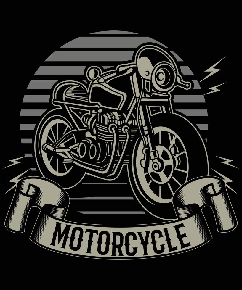 design de camiseta de moto vetor