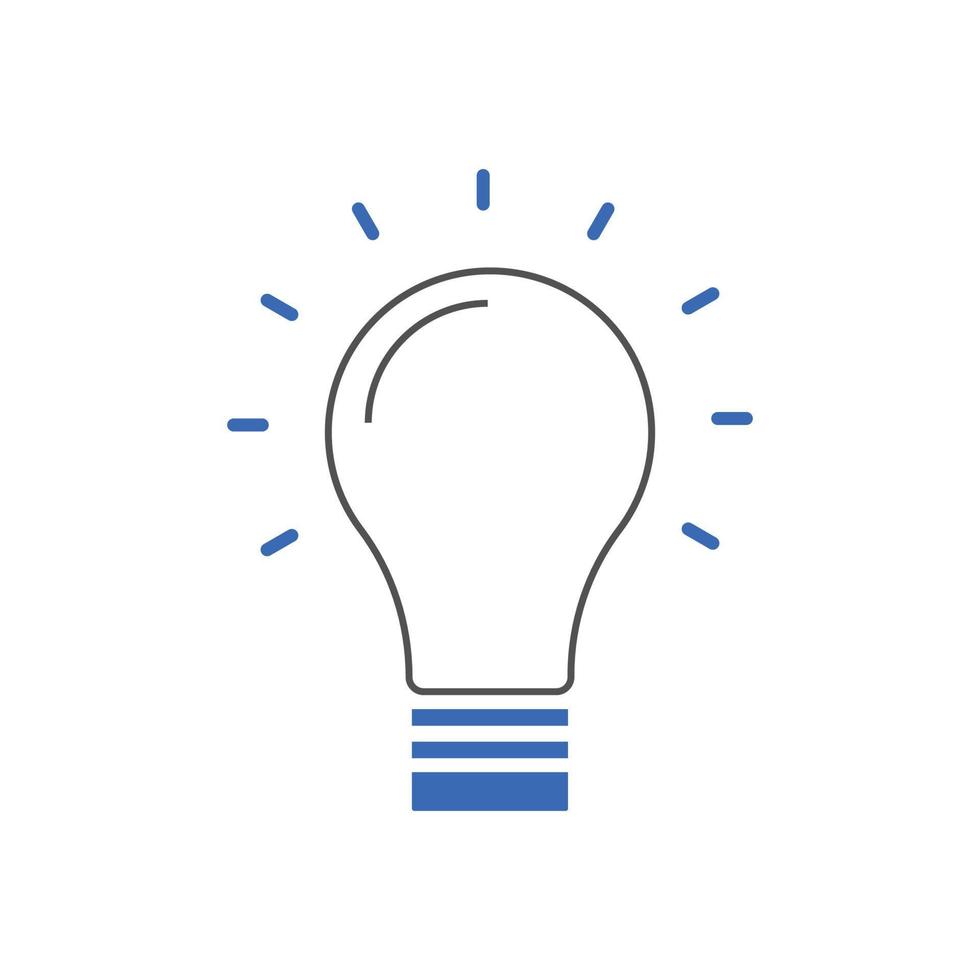 ilustrações vetoriais de ícone de ideia criativa. para seo e sites. lâmpada, solução, ícone da lâmpada vetor