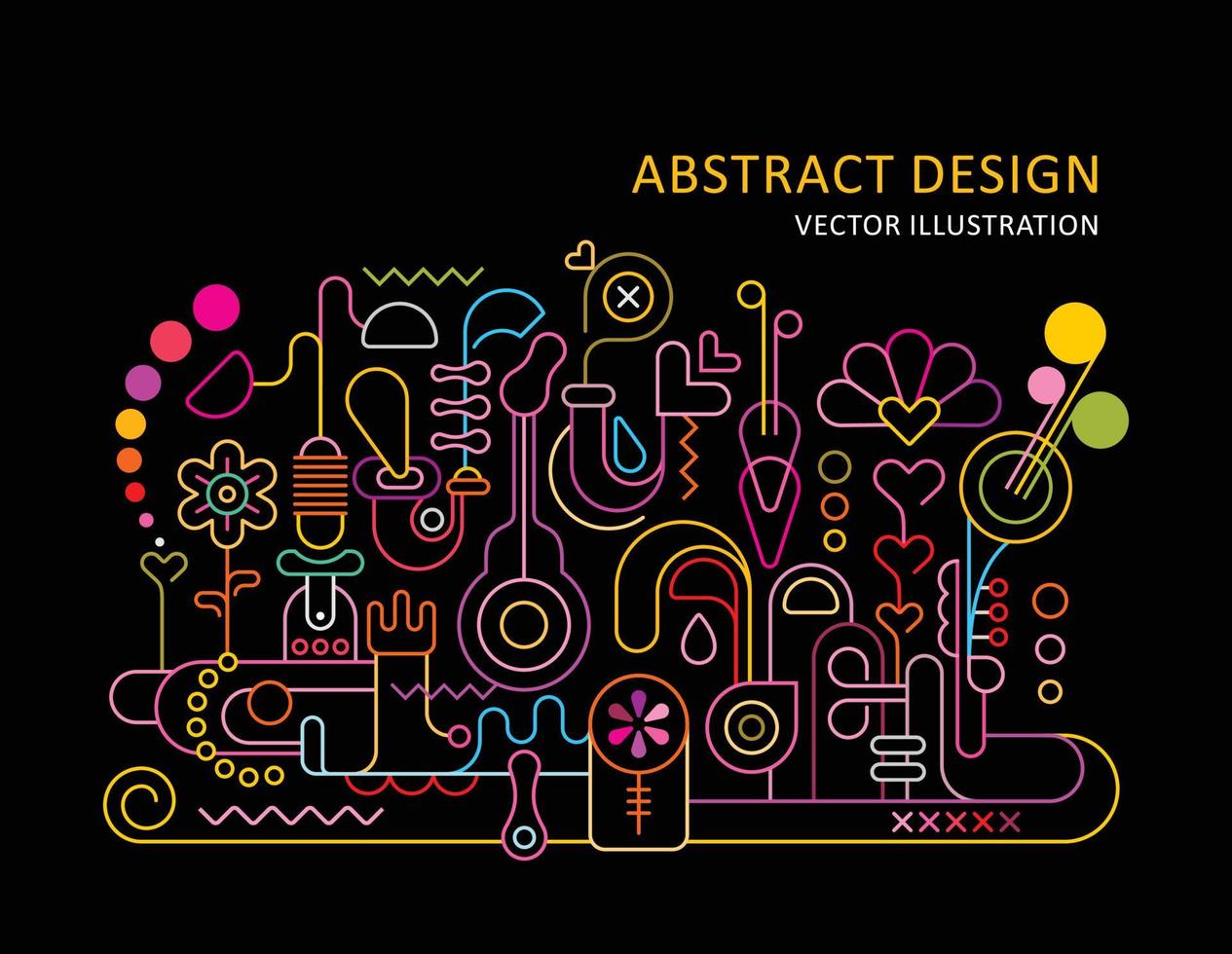 design abstrato neon vetor