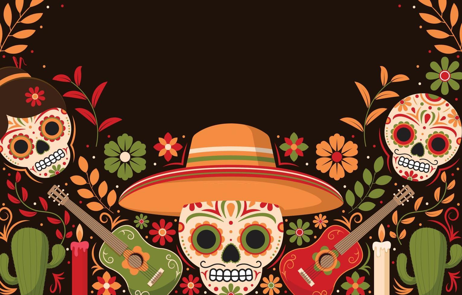 plano de fundo dia de muertos vetor